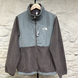 Vintage The North Face Denali Jacket Womens Large Gray Full Zip Chest Logo 00s